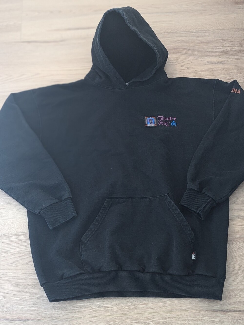 Vintage King Fashions Theatre MRC Embroidered Hoodie Black Women’s Size Large